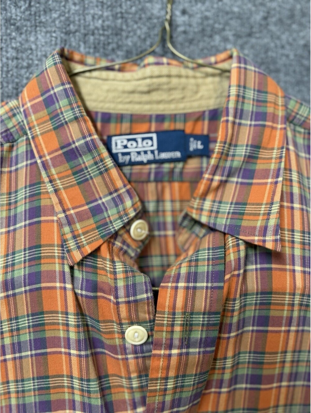 Polo Ralph Lauren Heritage Plaid Elbow Patch Shirt Men’s L Long Sleeve Stylish